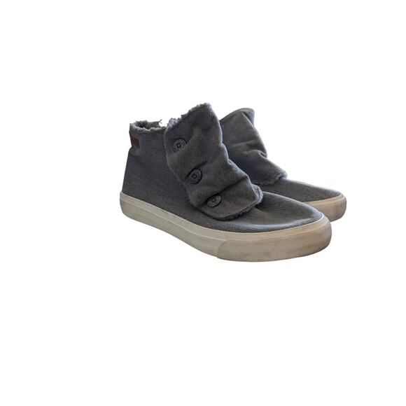 Blowfish Malibu Mabbit Zip Up High Top Sneaker Women's Size 7.5 M Gray - Picture 2 of 4